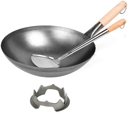 MOESTA-BBQ 19443 BBQ-Disk Wok-Set- 5-TLG.-Set mit BBQ-Disk, Höhenvertseller, Wok-Krone, Stahlwok und