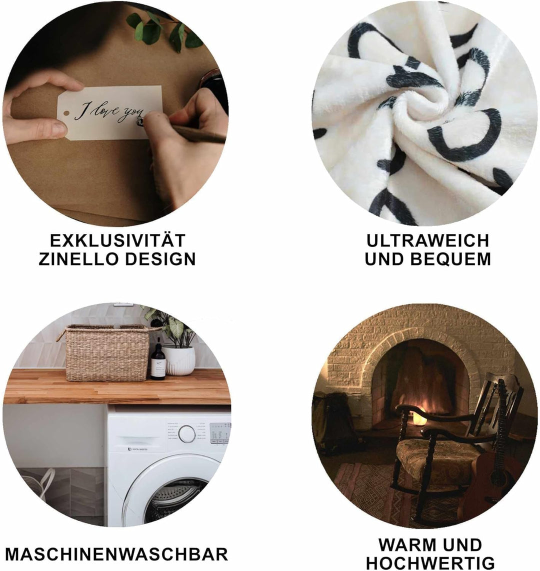 Süsse personalisierte Fleecedecke zum Verschenken an Ihren Schatz Frau Partnerin, originelle und pra