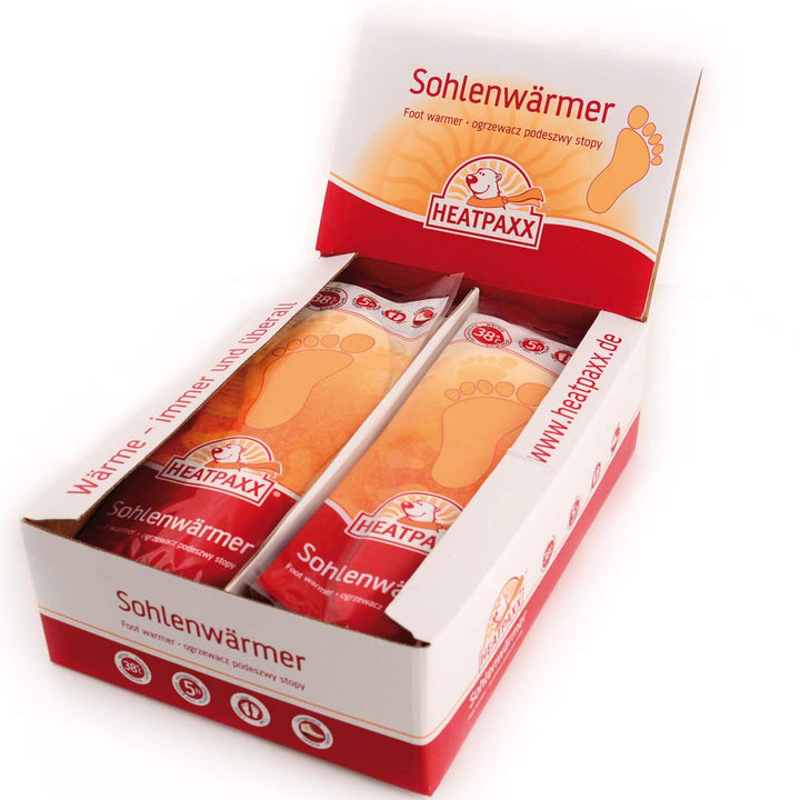 HeatPaxx Sohlenwärmer - 5 oder 30 Paar extra warme Wärmesohlen/Fusswärmer für daheim & unterwegs. Re
