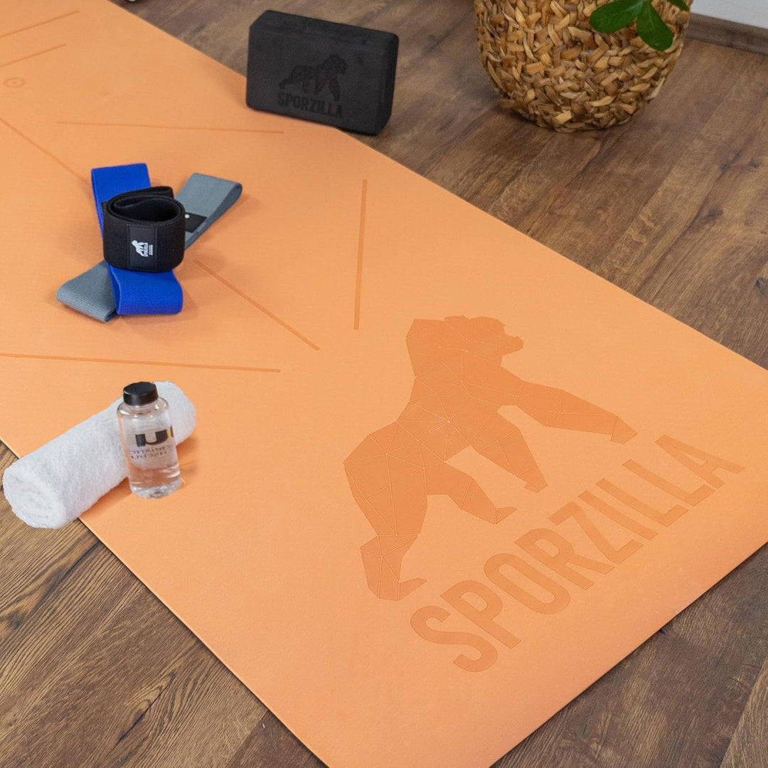 Premium XL Fitnessmatte, Yogamatte, extra breit 80 cm, 8 mm stark, rutschfest & schadstofffrei, mit