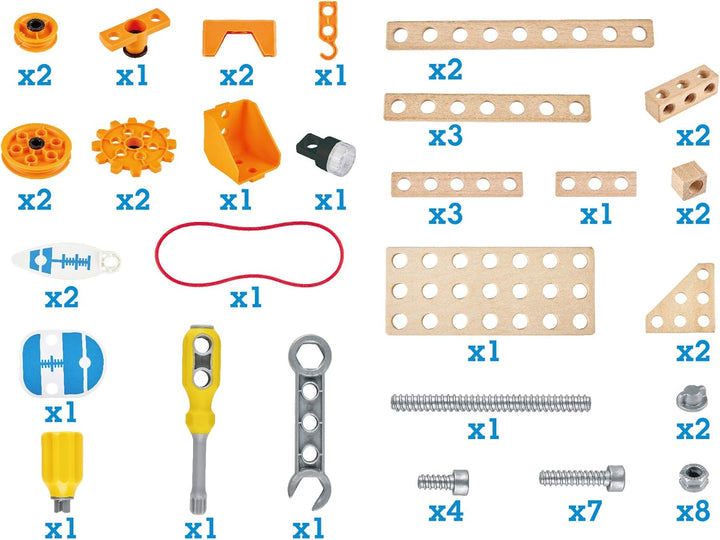 Hape Junior Inventor Erfinder Set Deluxe, Experimentierset, Mint-Spielzeug, ab 4 Jahre