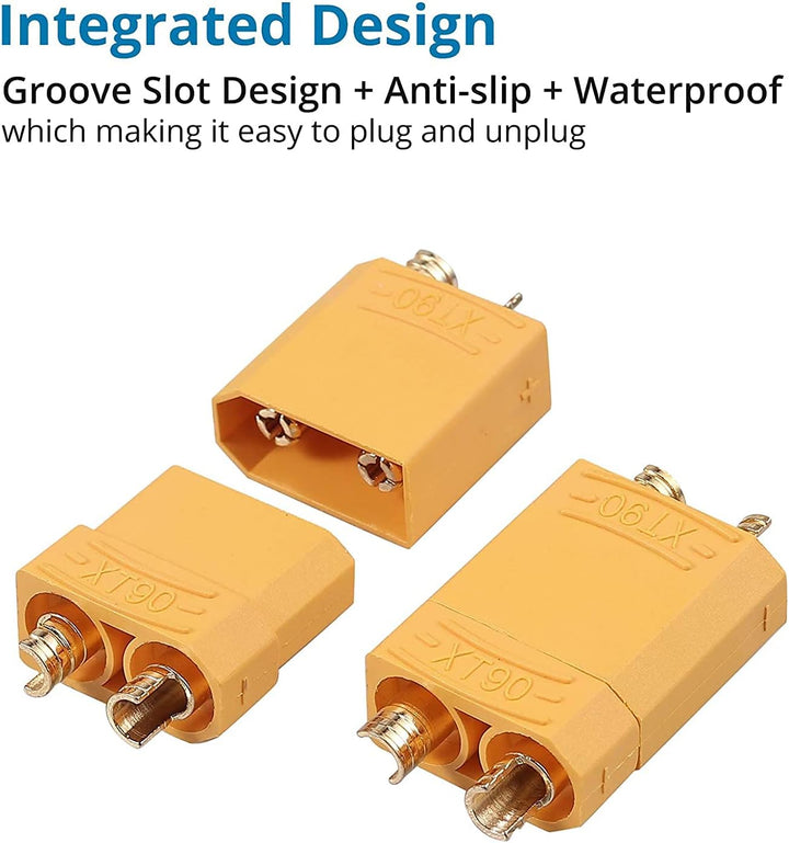 YUNIQUE DEUTSCHLAND 10 Paare XT90 XT-90 Stecker Buchse Bullet Steckverbinder Netzstecker mit 20Paris