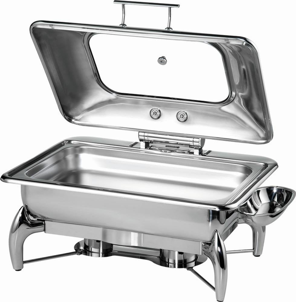 APS 12404 Chafing Dish -GLOBE- GN 1/1, 66,5 x 44cm, H: 34cm 9 l, Edelstahl, abnehmbarer, hydraul.Dec