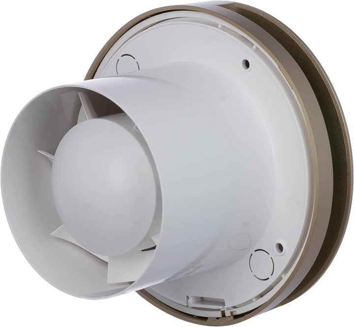 Ø 100mm Gold Badlüfter - Ventilator mit Kugellager - Lüfter für Effiziente Belüftung im Bad Kuche WC