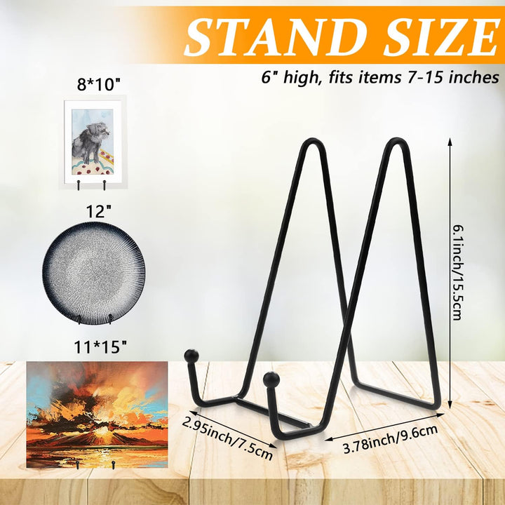 GZhaizhuan 6 Stk Display Ständer, Metall Tellerständer Staffelei Plattenhalter Displayständer für Fo