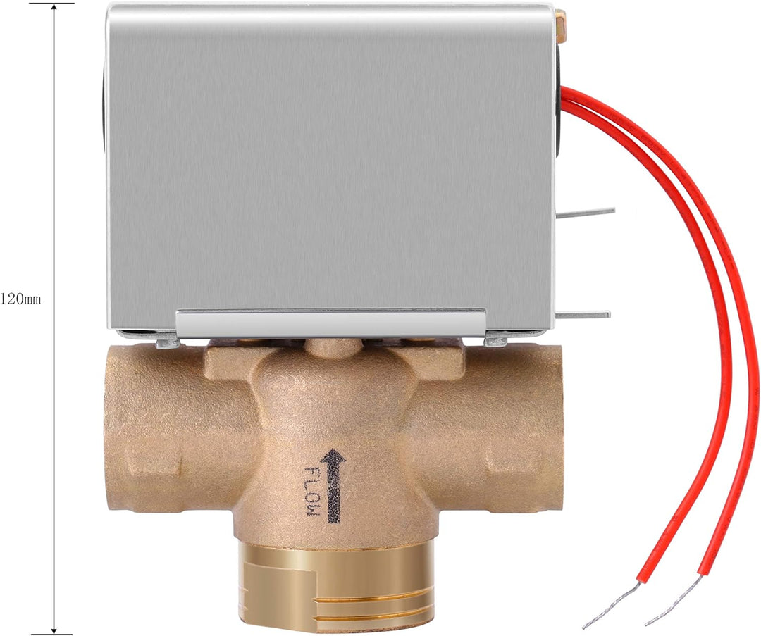 3 Wege Zonenventil 3/4 Zoll 3 Wege Ventil DN20 220V Motorisiertes Ventil 2 Drähte Normalerweise Gesc