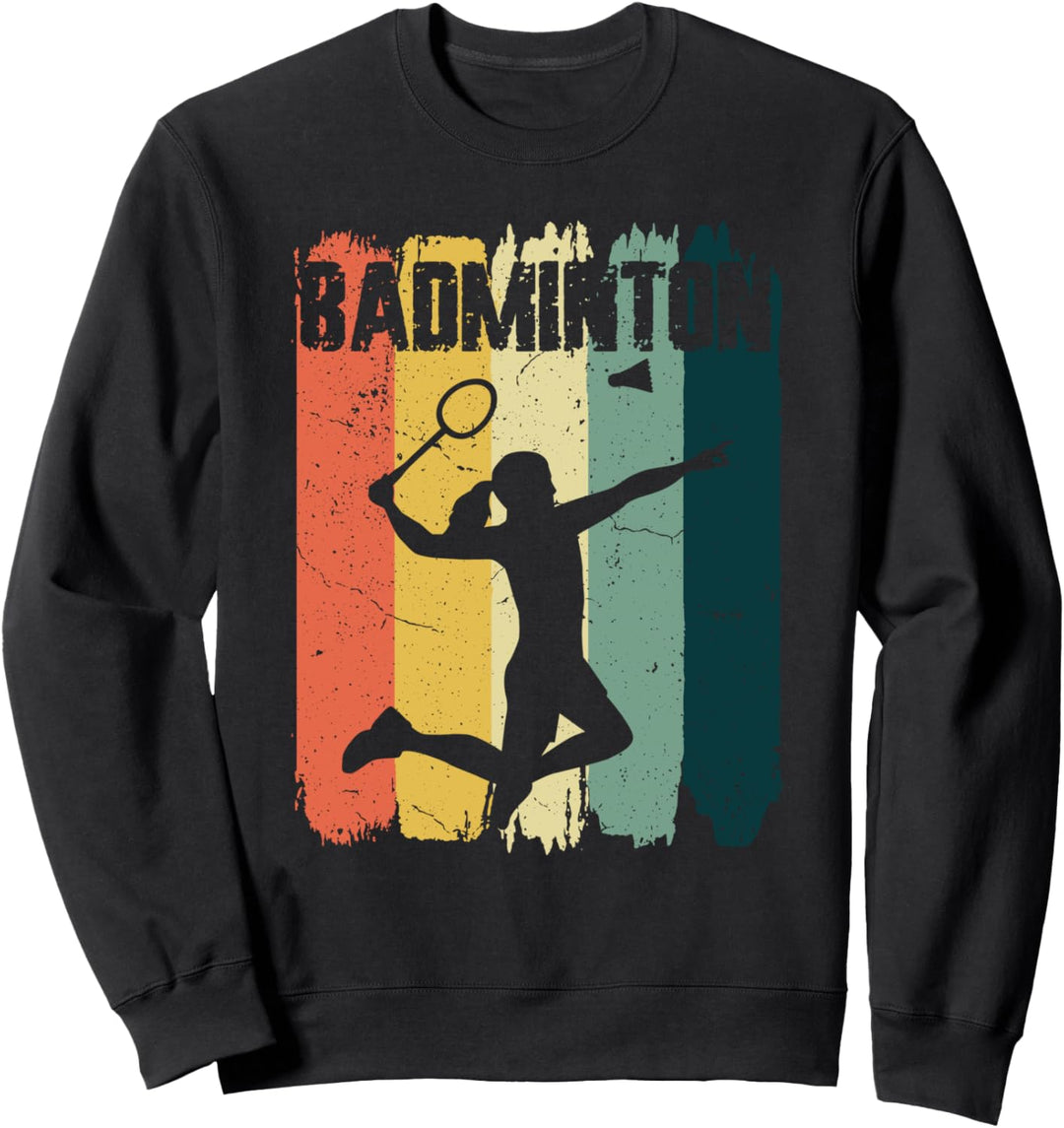 Badminton Sport Retro Vintage Badminton Spieler Sweatshirt