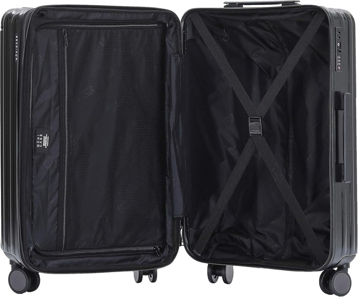 M816 TSA-Schloss Koffer Reisekoffer Trolley Hardschale Boardcase (Schwarz, Kleiner Koffer), Schwarz