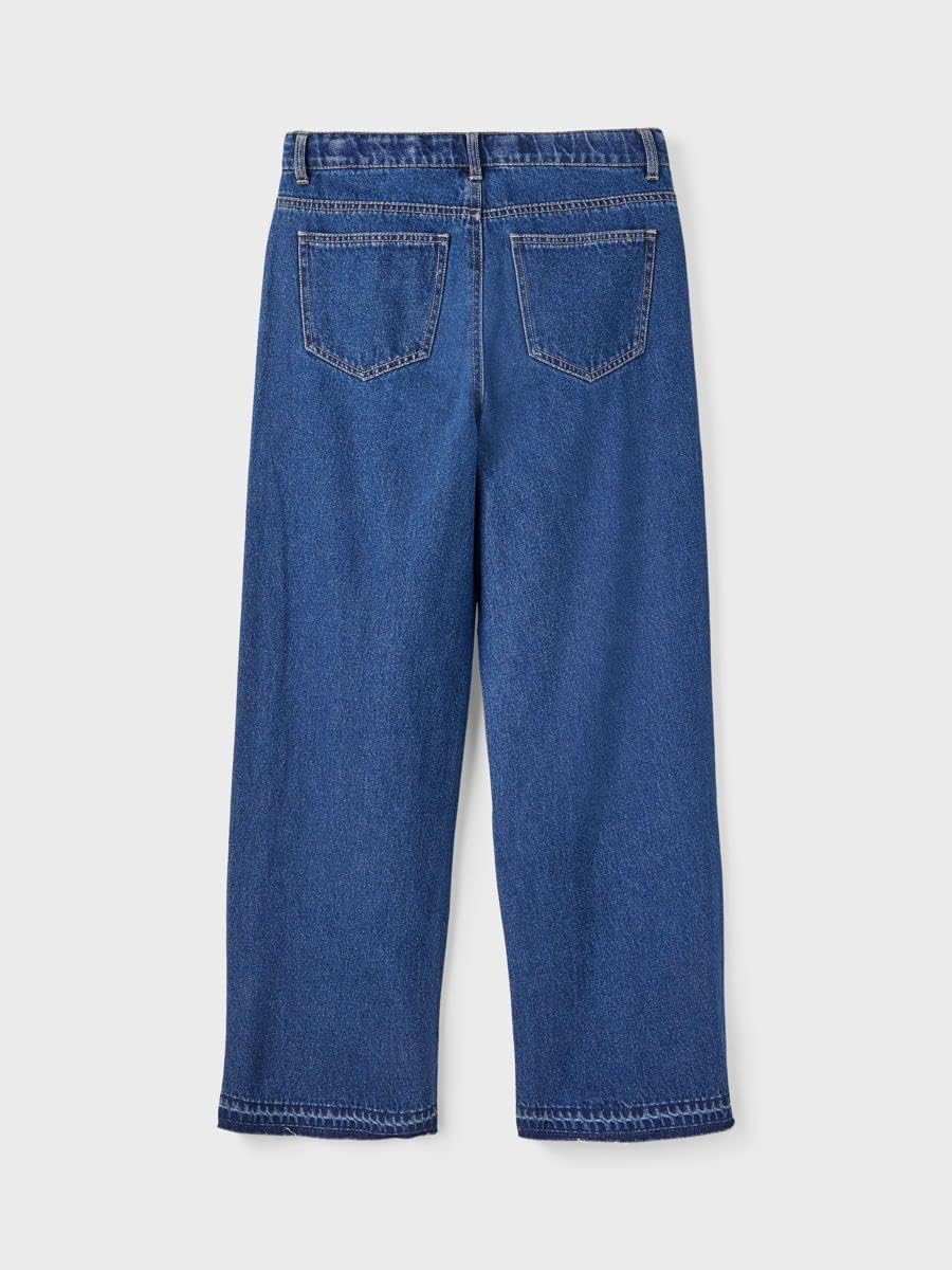 Name It Mädchen NLFLETIZZA DNM HW Straight Pant W. LD Jeanshose, Dark Blue Denim, 170