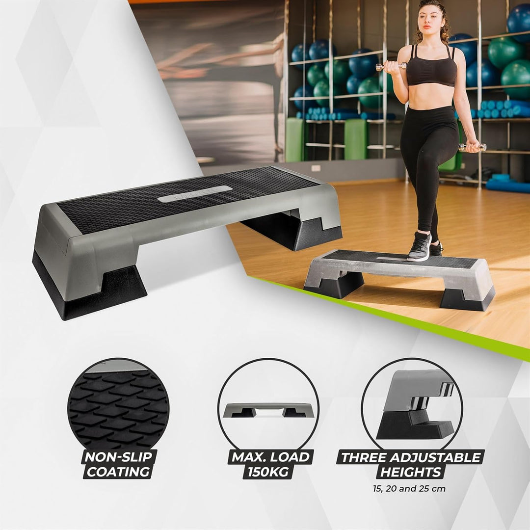 VirtuFit Professioneller Verstellbarer Aerobic Fitness Step/Stepper - Trainingsgerät - Stepper für Z
