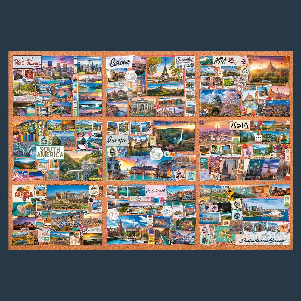 Trefl 81025 13500 Teile, Grosses Puzzle, Dickste Pappe, Bio, Collage, Reisepuzzle, Kreative Unterhal