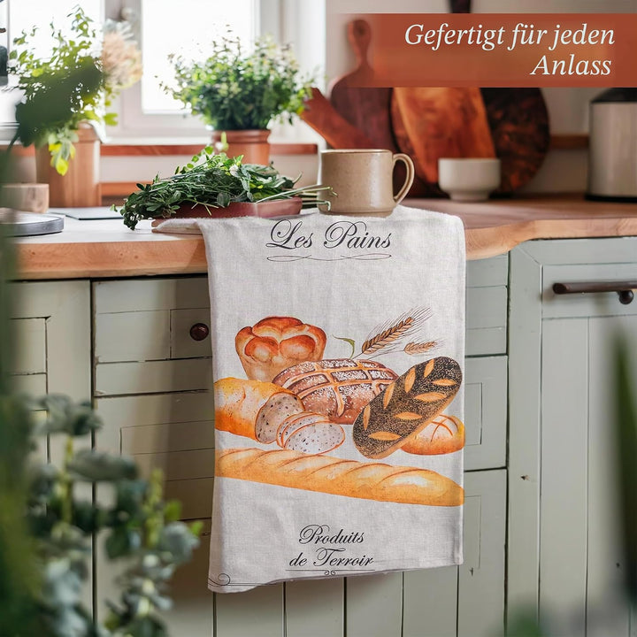 Maison d' Hermine Terroir 100% Baumwolle Set von 3 Mehrzweck-Küchentüchern, weich, saugfähig, Geschi