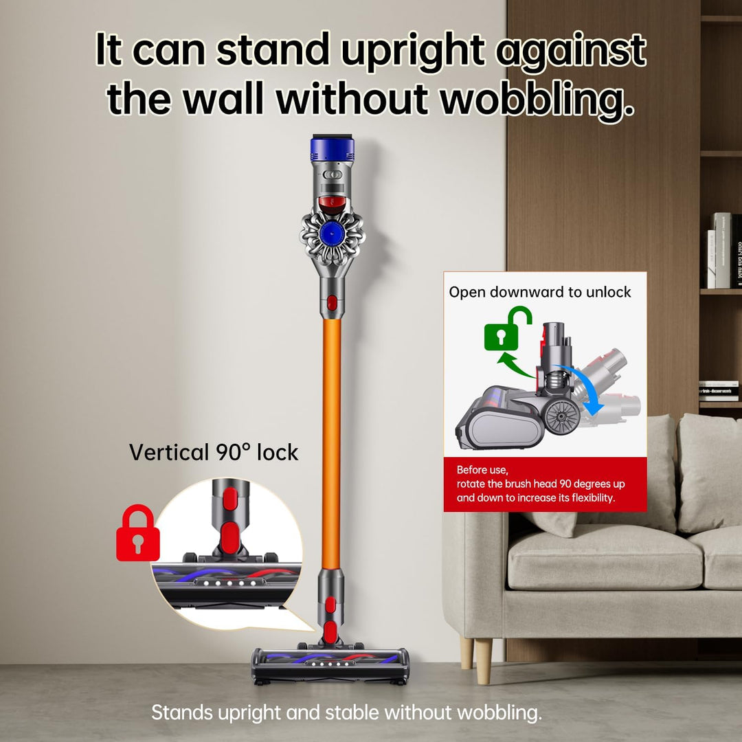 Bürste kompatibel mit Dyson Staubsauger V7, V8, V10, V11, V15, Bodendüse und Bodenbürste für Dyson S