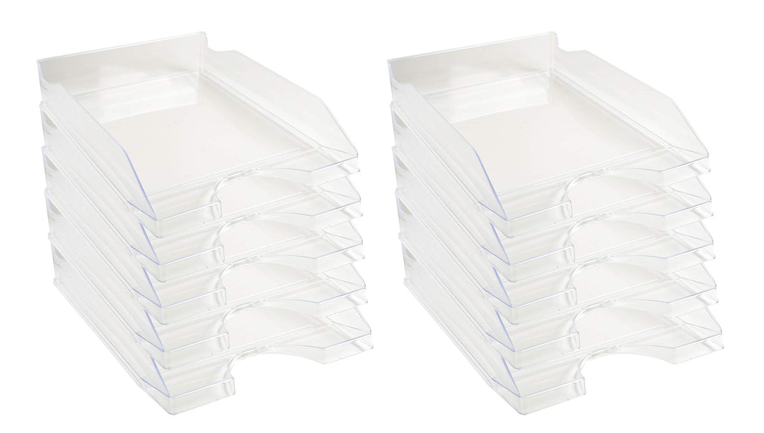 Exacompta 12323D 10er Pack Premium Briefablage Ecotray DIN A4. Ideale Briefkörbe für Ihre Organisati