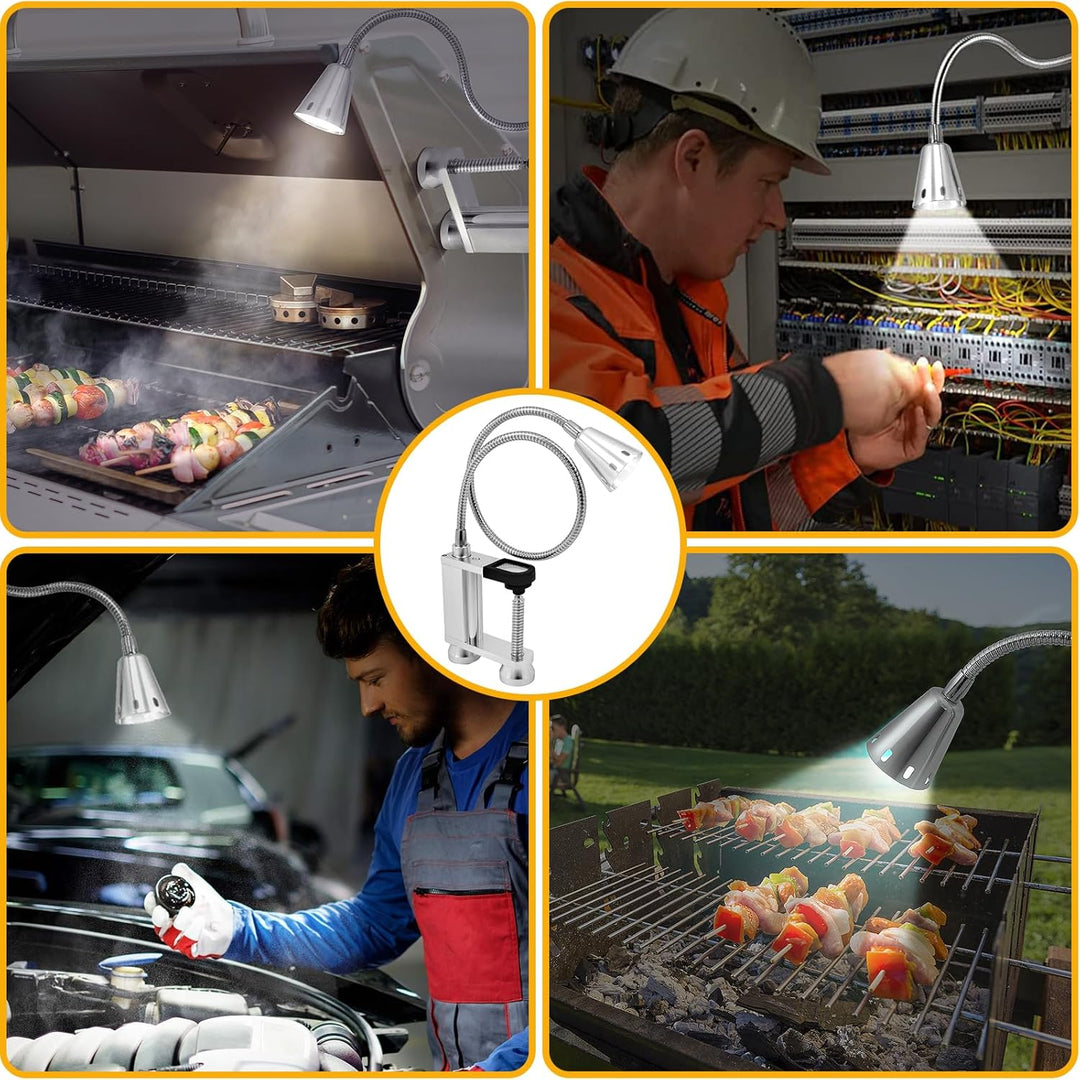 RUNQIN Grill Licht,Magnetischer 360° Flexibel Grilllampe Grillbeleuchtung LED zubehör Verstellbare O