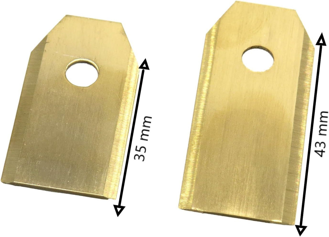 ONVAYA XXL Ersatzmesser für Mähroboter | 9x Titan Messer | 43 mm Länge | 0,75 mm | Zubehör für Husqv
