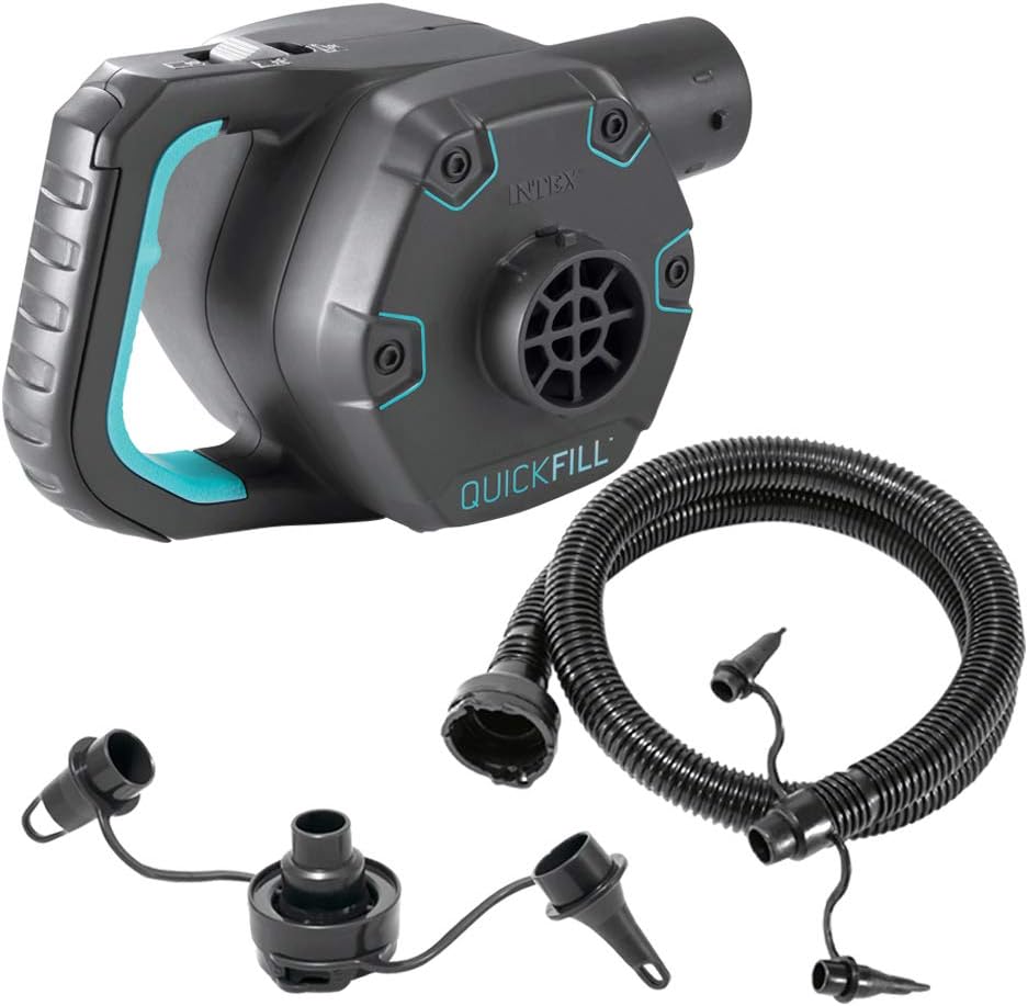 Intex 56475NP - Aufblasbares Swim Center Family Lounge, Blau Transparent/Weiss, 229 x 229 x 66 cm &