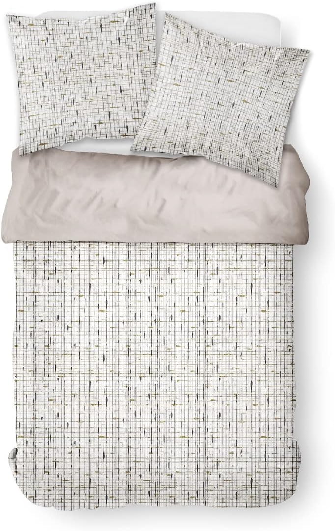 Today Bettwäsche für Doppelbett, 220 x 240 cm, Baumwolle, Bedruckt, Sunshine 7,23 cm, Beige Jumeau B