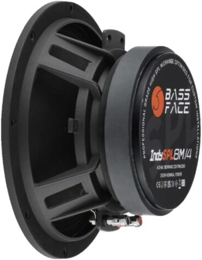 1 BASS FACE INDY SPL8M/4 professioneller midrange 20 cm 200 mm 8" Durchmesser 250 Watt rms und 500 W