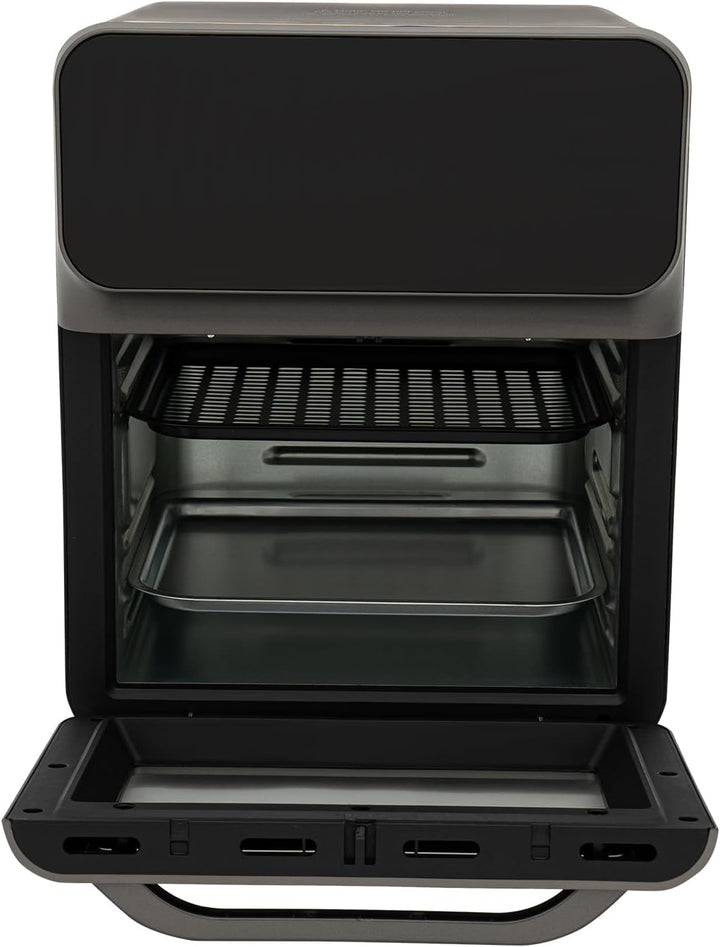 Elektrobackofen,1350W Minibackofen doppelte Edelstahl-Heizrohre LCD-Touchscreen, Visuelle Funktion H