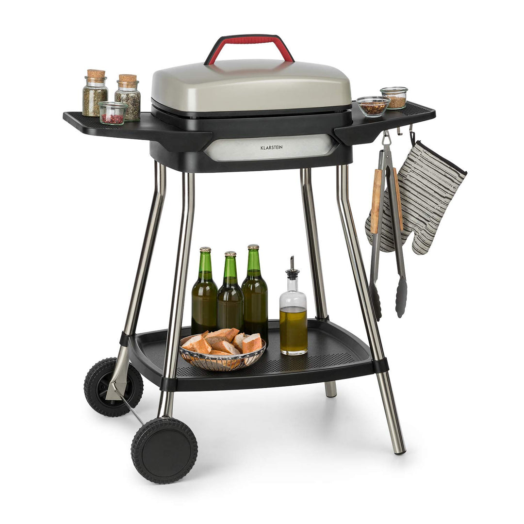 Klarstein Gatsby Elektrogrill Standgrill Tischgrill, Leistung: 2000 W, EasyGrill Concept, Grillfläch