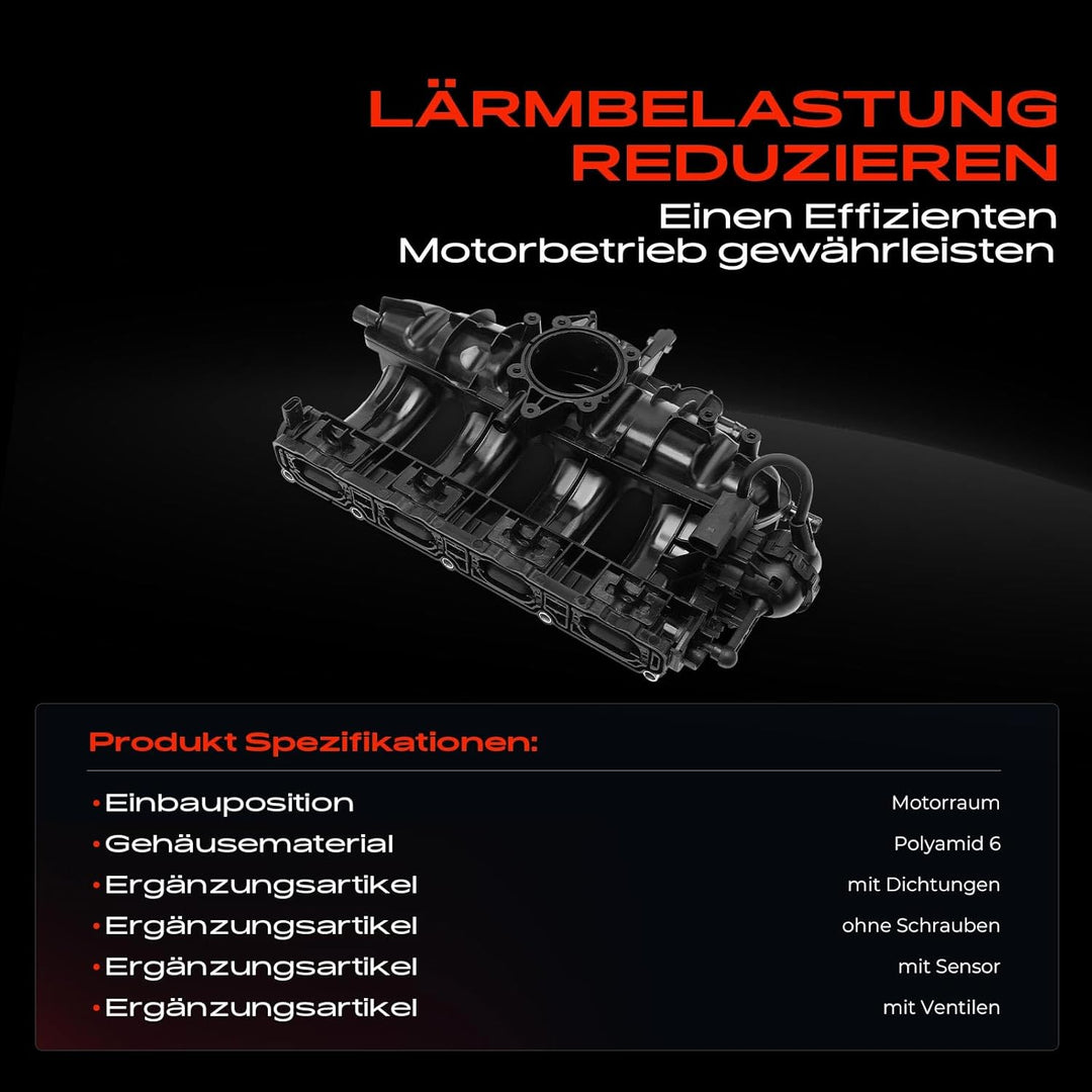 Ansaugbrücke Ansaugkrümmer für A3 Q3 TT Alhambra Altea XL Leon Octavia Superb Beetle CC EOS Golf VI