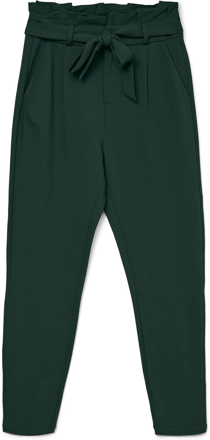 VERO MODA Damen Vmeva Hr Loose Paperbag PNT Ga Tall Noos Hose L / 36L Pine Grove, L / 36L Pine Grove