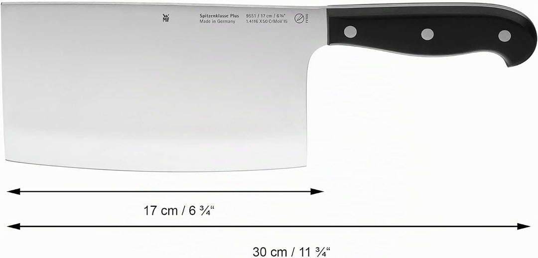 WMF Spitzenklasse Plus Chinesisches Hackmesser 30 cm, Made in Germany, Messer geschmiedet, Performan