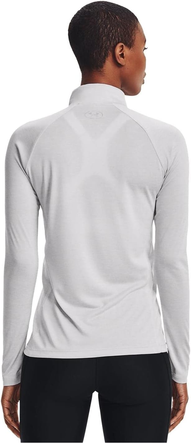 Under Armour Damen Fitness T-Shirt und Tank Tech 1/2 ZIP XS Halo Gray, XS Halo Gray