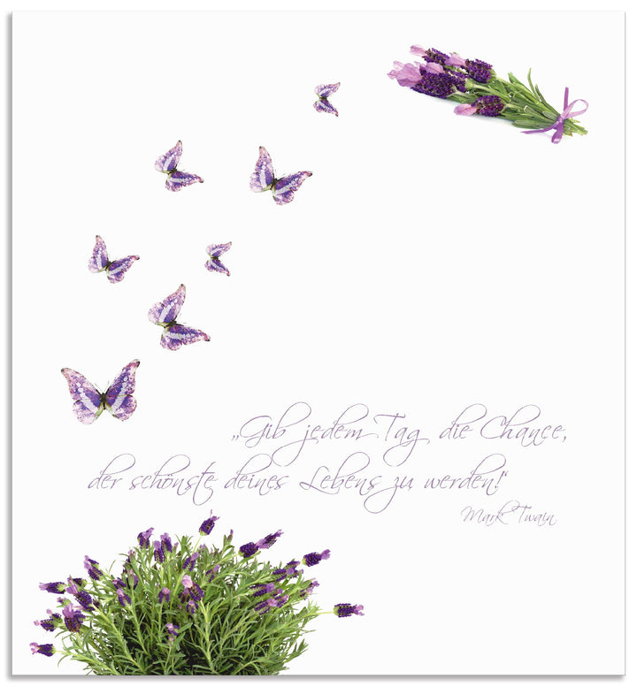 ARTland Spritzschutz Küche aus Alu für Herd Spüle 60x65 cm (BxH) Küchenrückwand mit Motiv Spruch Sch