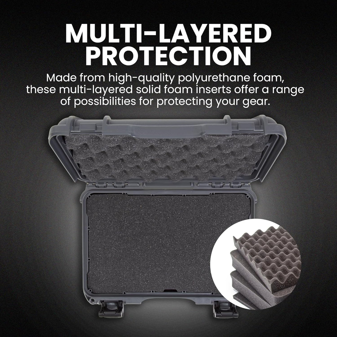 Nanuk 909 Wasserdichter Hartschalenkoffer Mit Plüschschaumeinlage - Graphit Grau (Graphite//Nature's