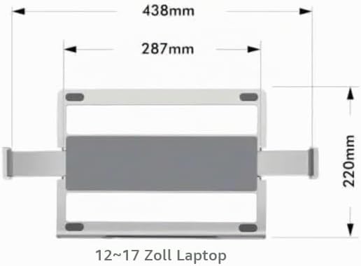 Alberenz® 2-in-1 Laptop- und Monitor Halterung, Verstellbarer Doppelarm-Ständer für 12-17" Laptops u