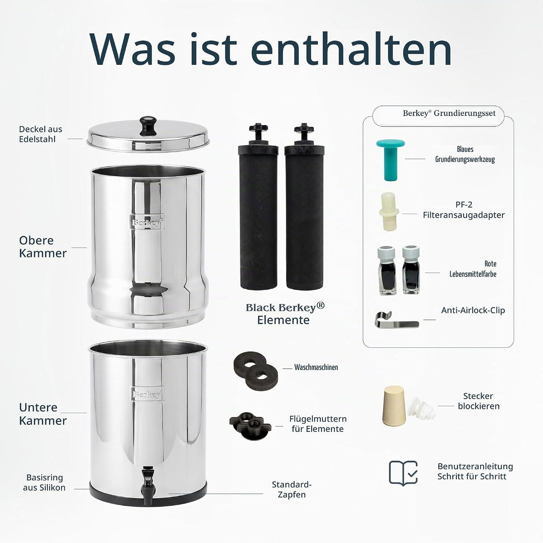 Royal Berkey RB4x2-BB Wasserfiltersystem w/2 Black Elements by Berkey