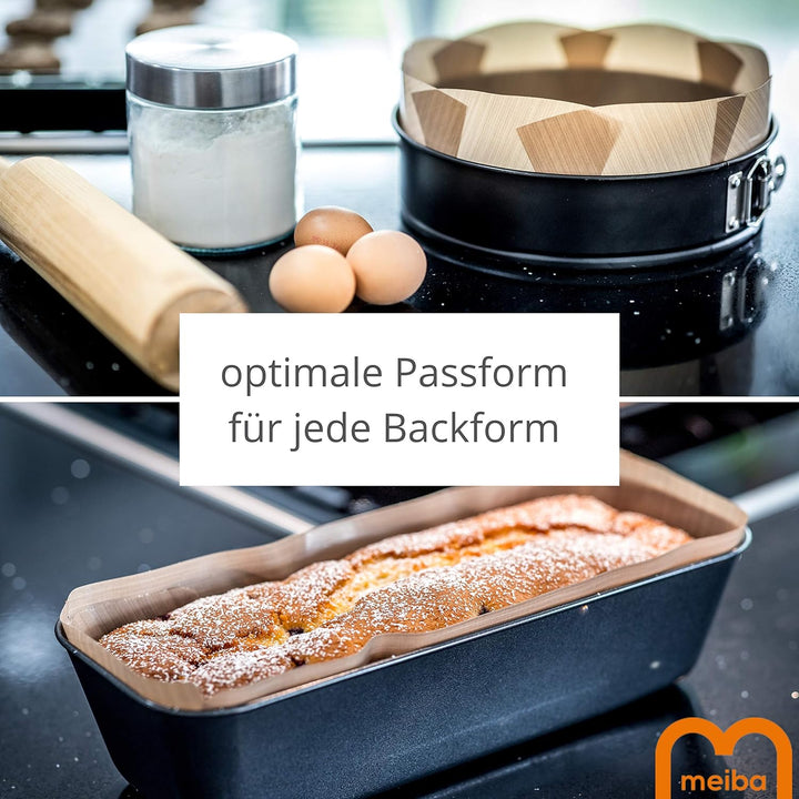 Dauerbackfolie für Backofen (8er Set) meiba, Backpapier wiederverwendbar, Backmatte rund, Dauerbackf
