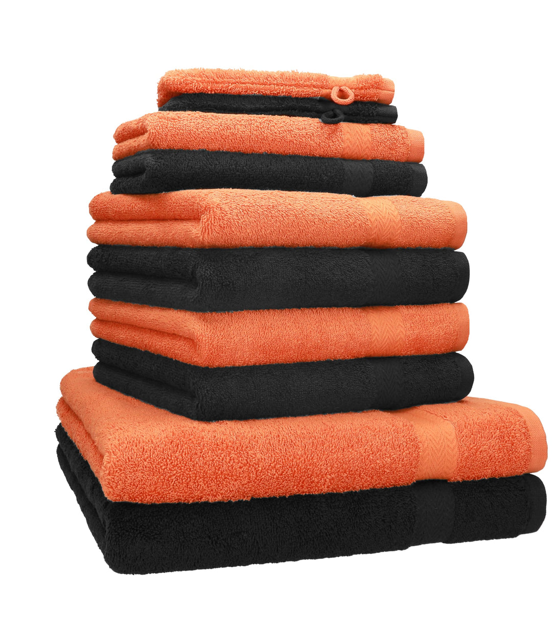 Betz 10-TLG. Handtuch-Set Premium 100% Baumwolle 2 Duschtücher 4 Handtücher 2 Gästetücher 2 Waschhan