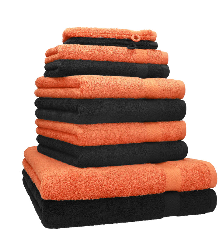Betz 10-TLG. Handtuch-Set Premium 100% Baumwolle 2 Duschtücher 4 Handtücher 2 Gästetücher 2 Waschhan