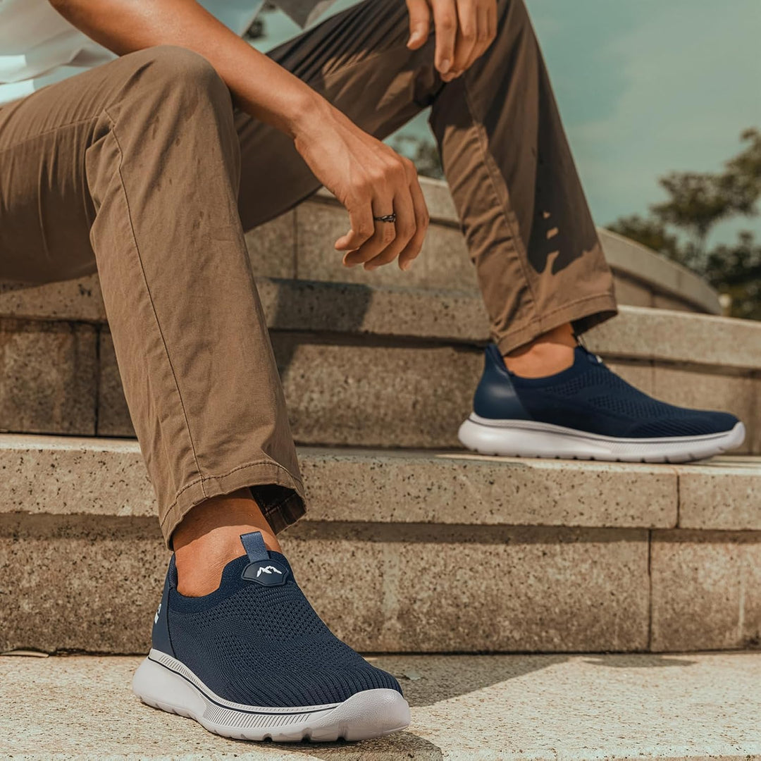 ODCKOI Sneaker Herren Ohne Schnuersenkel Slip-on Schuhe Mesh Atmungsaktiv Leicht Laufschuhe Sportsch