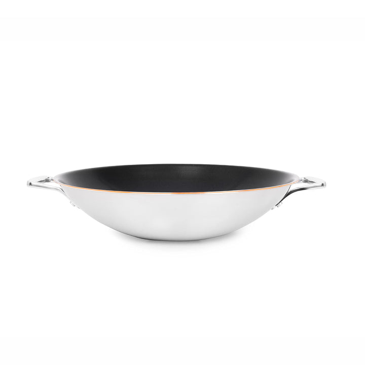 Olav Olavson® Wok Kupferpfanne mit Antihaftbeschichtung aus 5-Schicht-Material, induktions- und spül