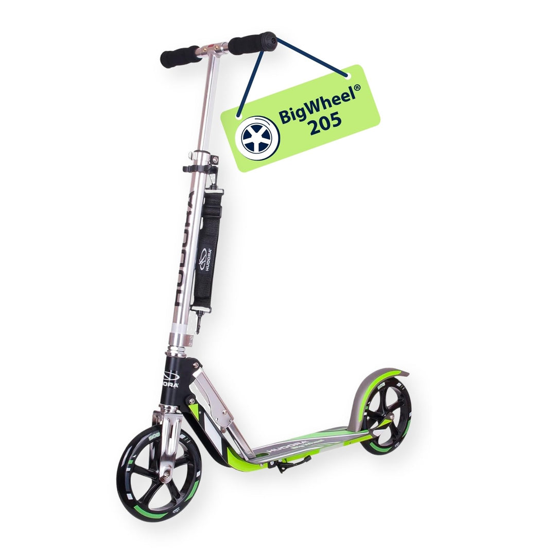 HUDORA BigWheel 205 Scooter - Tretroller für Kinder und Erwachsene - Roller ab 6 Jahre - Cityroller