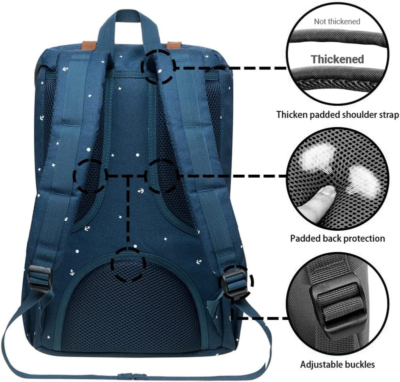 KAUKKO Laptop-Rucksack Funktionale Outdoor Tasche für Reisen & Camping Studentenrucksack für Student