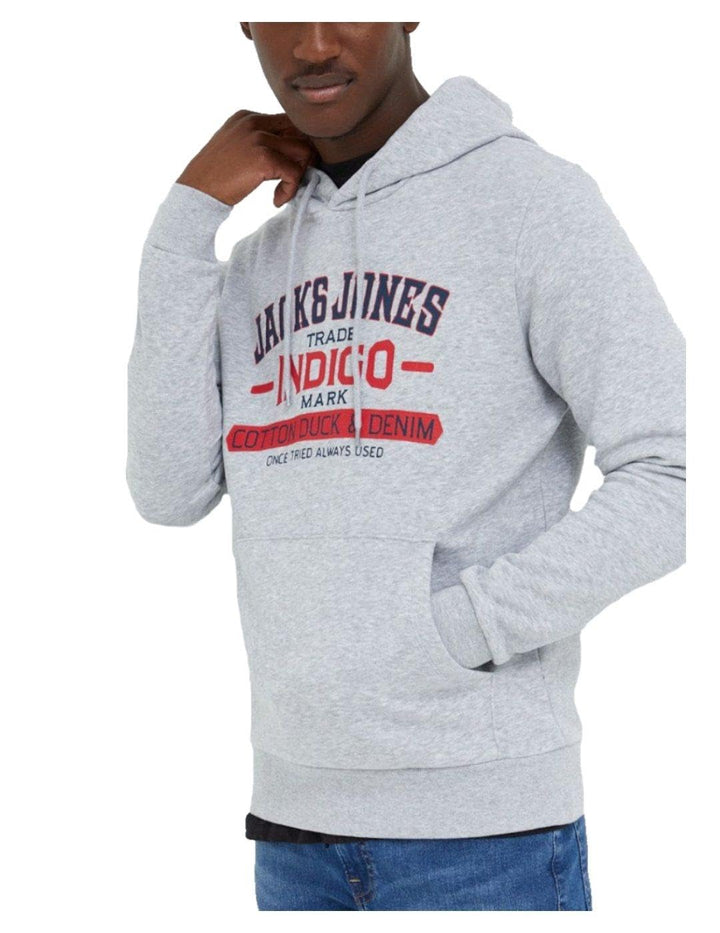 JACK &amp; JONES Herren Jjnewdenim Sweat Hood Sweatshirt L Light Grey Melange, L Light Grey Melange
