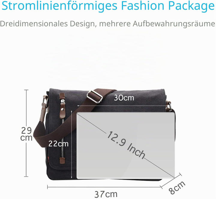 FANDARE Unisex Messenger-Tasche, 35,6 cm, tragbar, Umhängetasche, für Studenten, Reisen, Arbeit, Sch