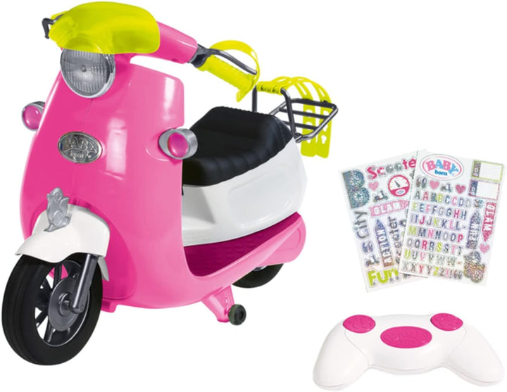 BABY born Zapf Creation 830192 City RC Scooter - ferngesteuerter Puppenroller mit Lichtfunktion, uni