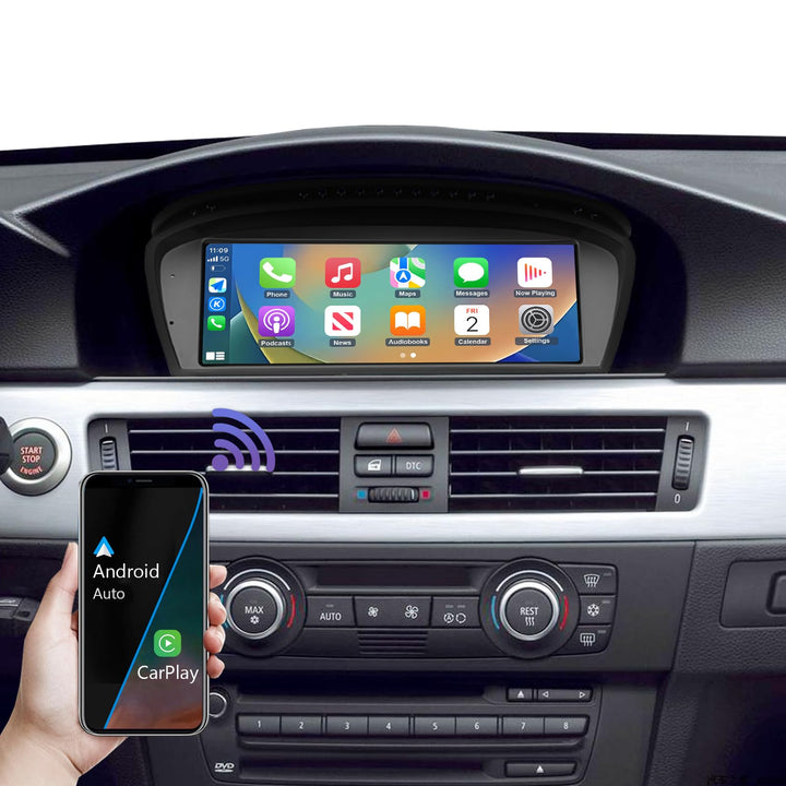 Road Top 8.9 Zoll Autoradio Touchscreen Wireless Carplay Android Auto für BMW 3 5 Serie E90/E91/E92/