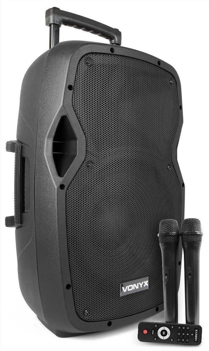 Vonyx AP1200PA - Mobile Partybox Bluetooth mit Akku, 600 Watt Party Lautsprecher mit Mikrofon, Musik