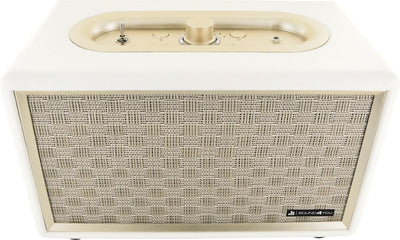 SCHWAIGER 661712 Retro Bluetooth Lautsprecher Vintage Speaker Lederoptik Holzgehäuse Akku HiFi Musik