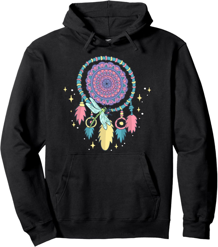 Traumfänger Yoga Federn Meditation Esoterik Boho Mandala Pullover Hoodie