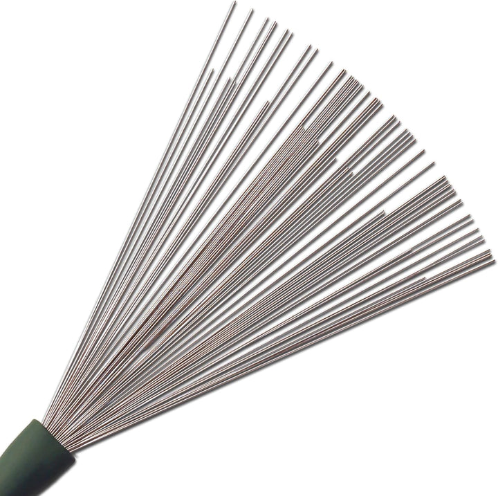 Vic Firth Wire Split Brush - Retractable - Green Handle Wire Single, Wire Single