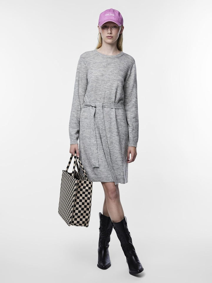PIECES Female Strickkleid PCJULIANA S Light Grey Melange, S Light Grey Melange