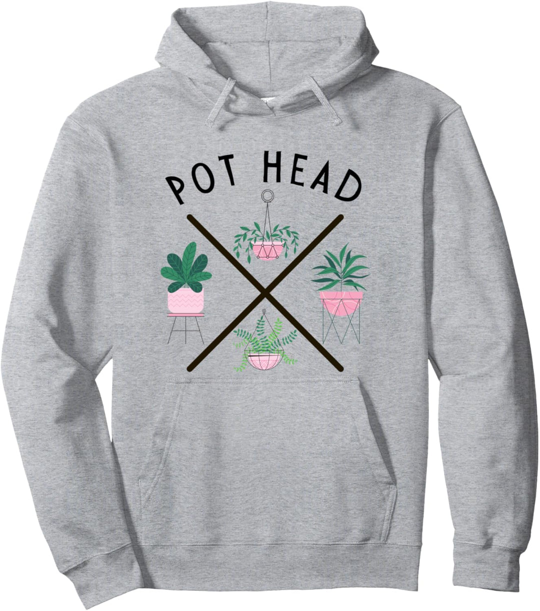 Pot Head Gardening plants plant Mom botanical garden vegan Pullover Hoodie
